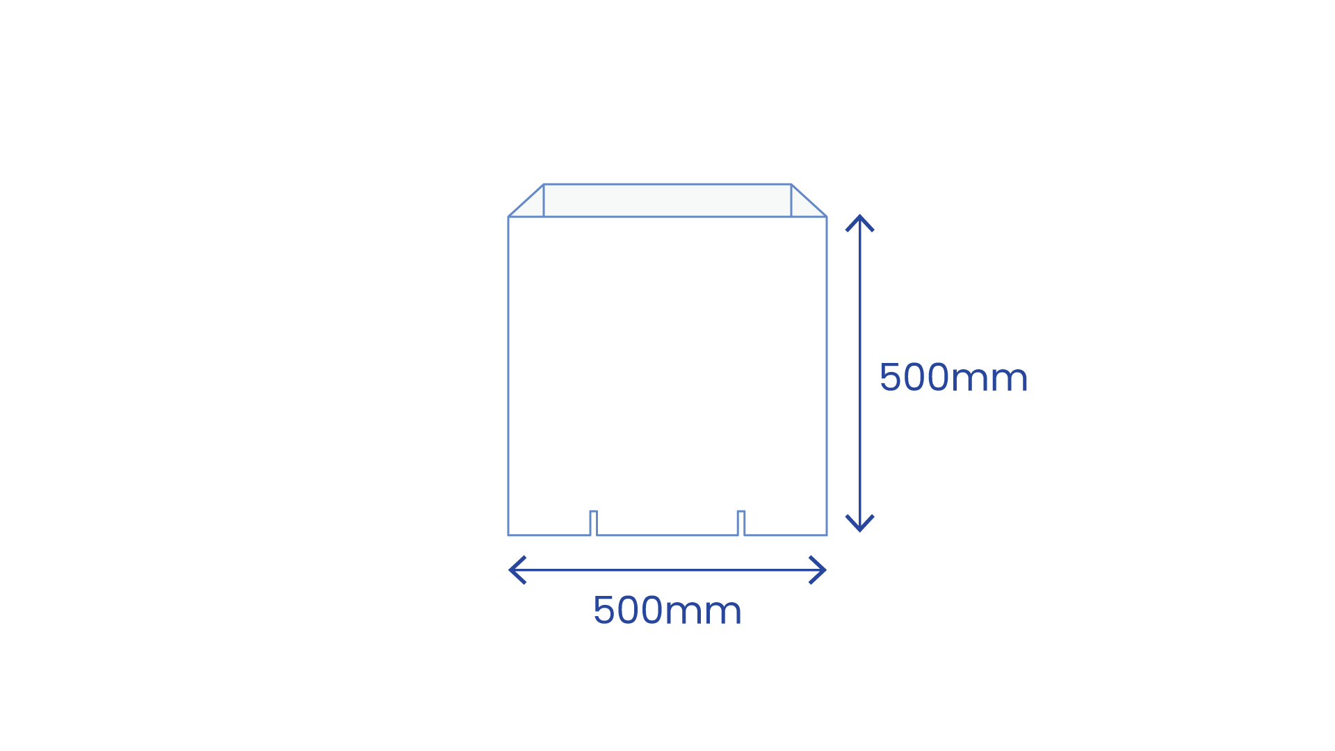 500mm x 500mm