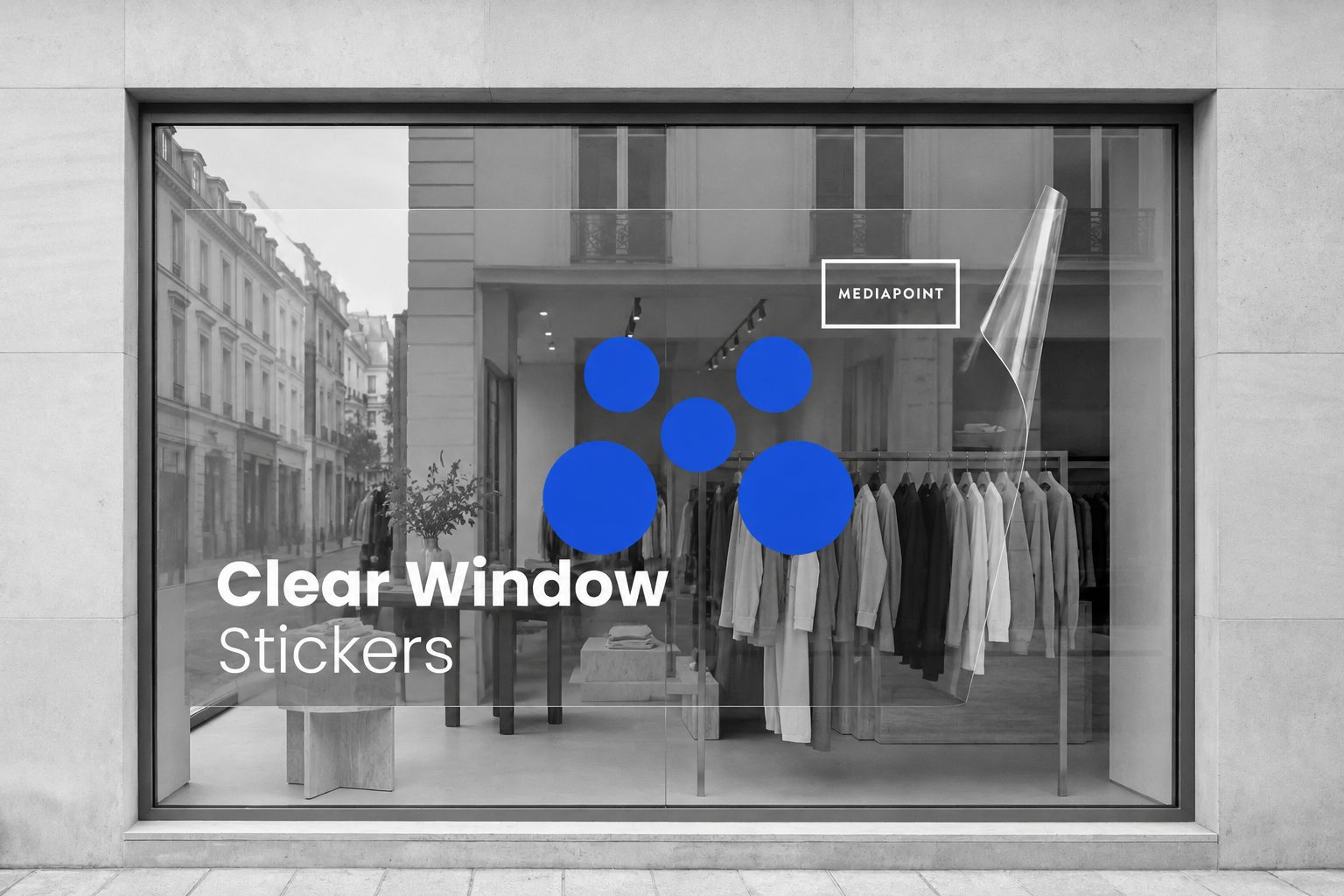 Clear Window Stickers with White Ink